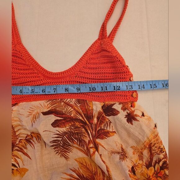 Alanui Hookipa Toile De Jouy Maxi Dress In Orange Size Small - Picture 5 of 13